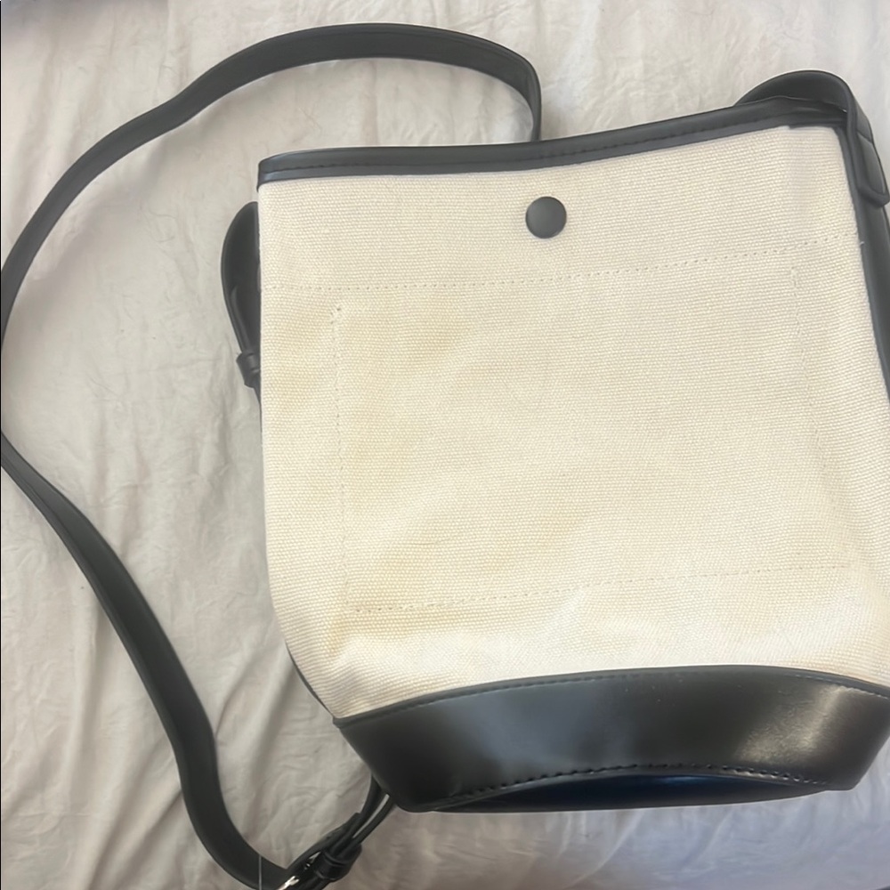 Black and Cream Bucket Bag